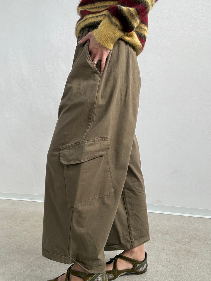 PANTALONE OLIMPIA CARGO VERDE MILI