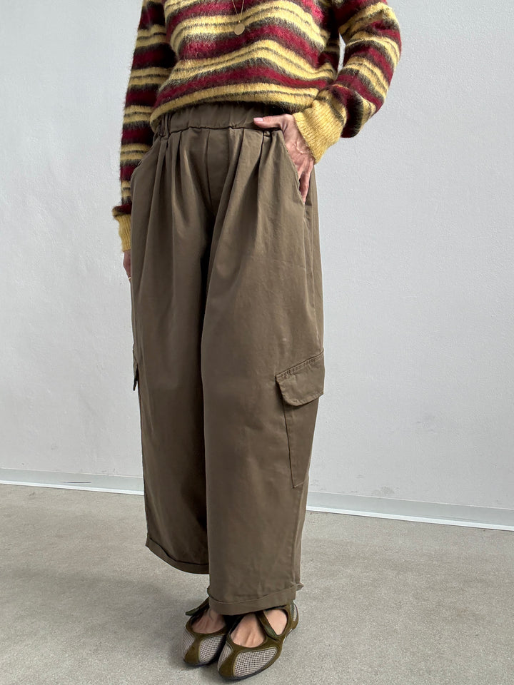 PANTALONE OLIMPIA CARGO VERDE MILI