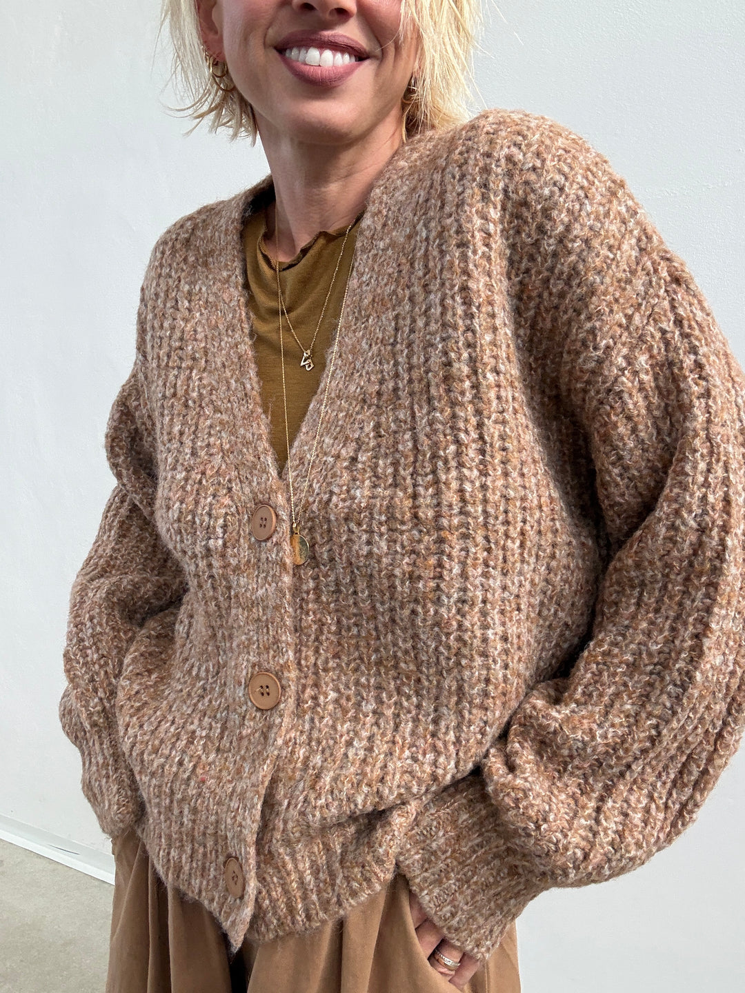 CARDIGAN MANUELA CAMEL