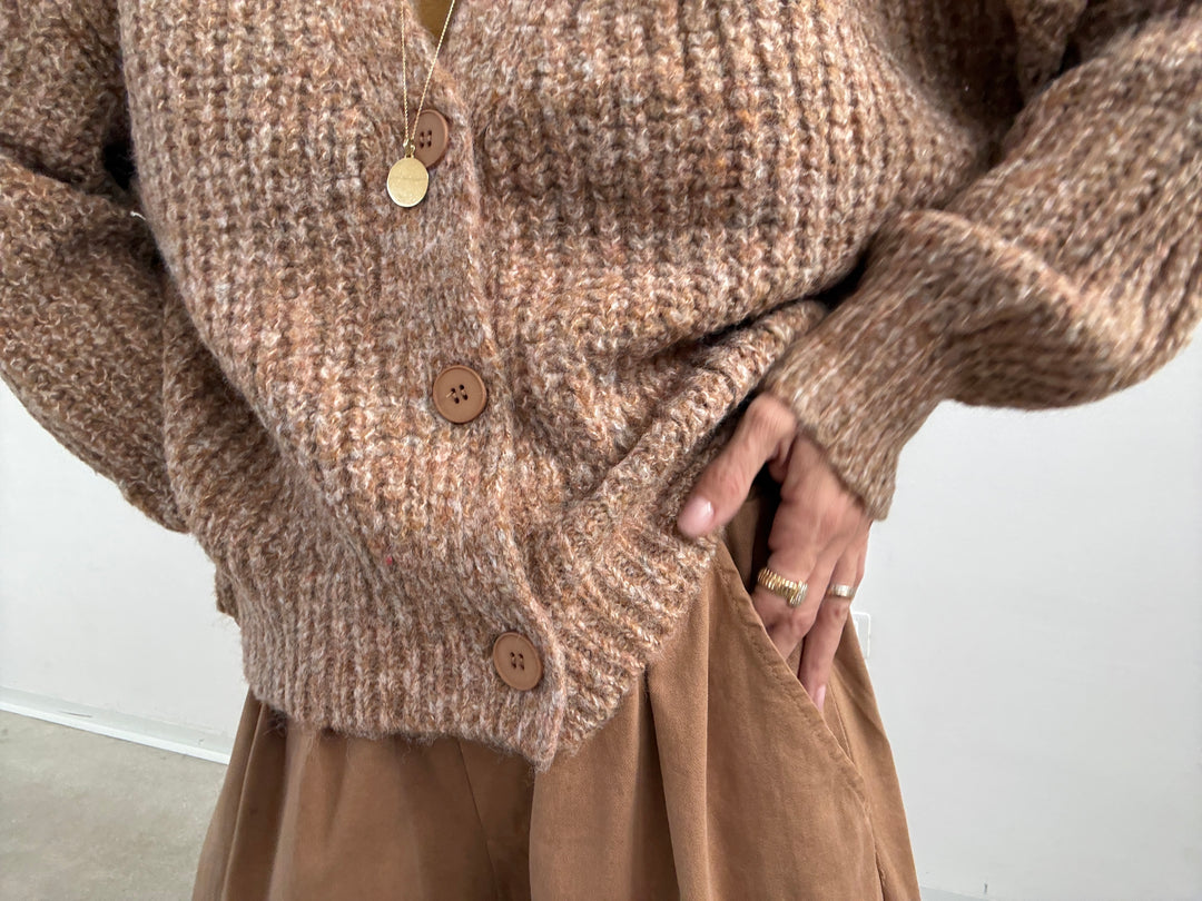 CARDIGAN MANUELA CAMEL