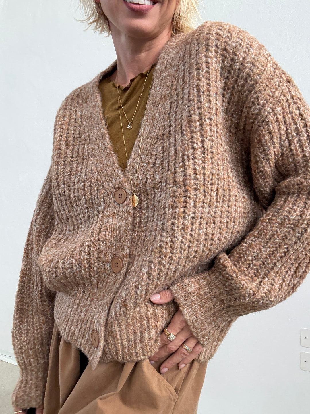CARDIGAN MANUELA CAMEL