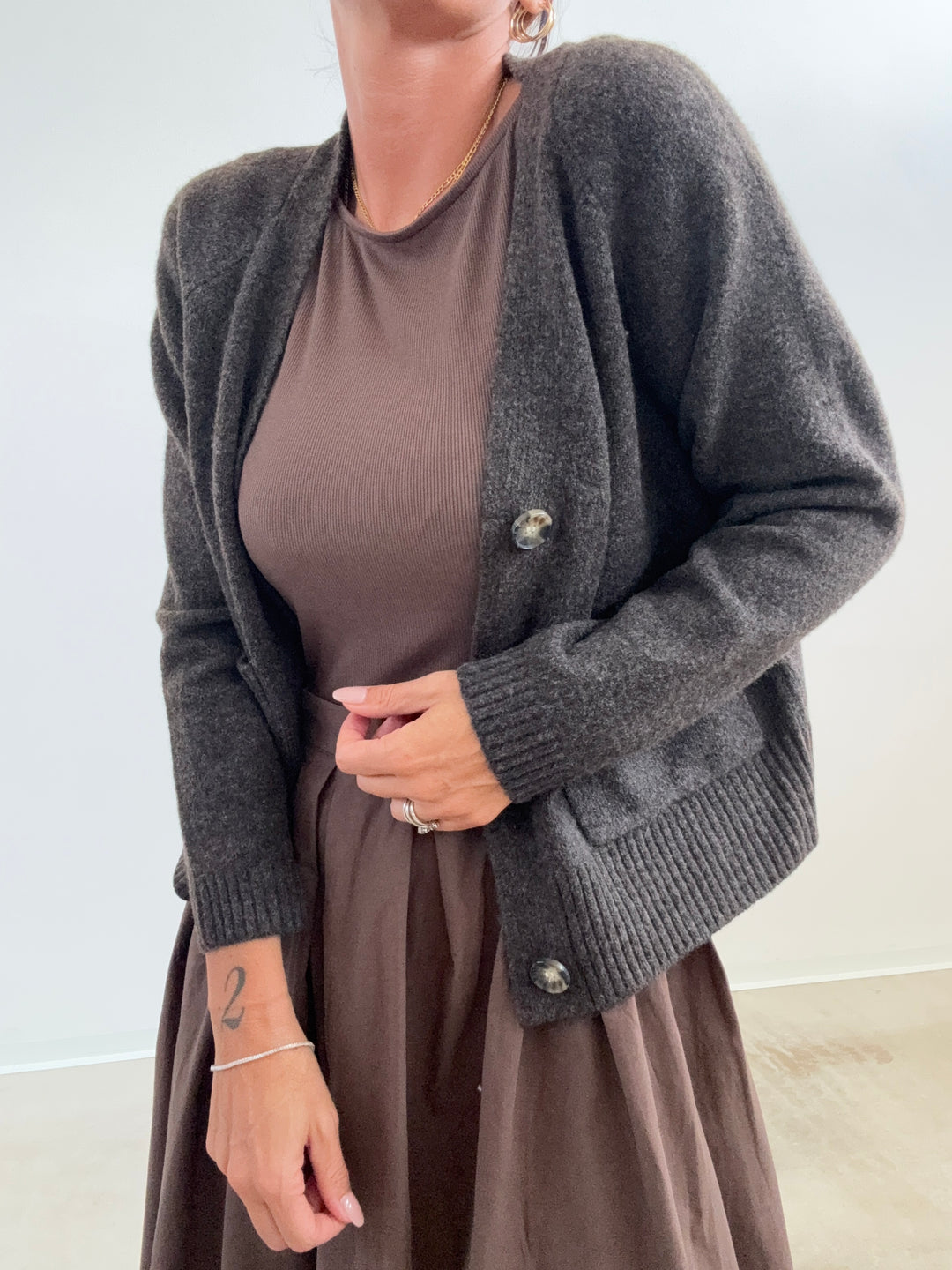 CARDIGAN GEMMA MOKA