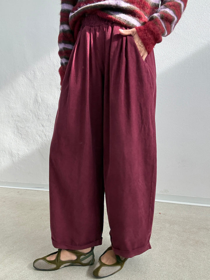 PANTALONE OLIMPIA VELVET VINO