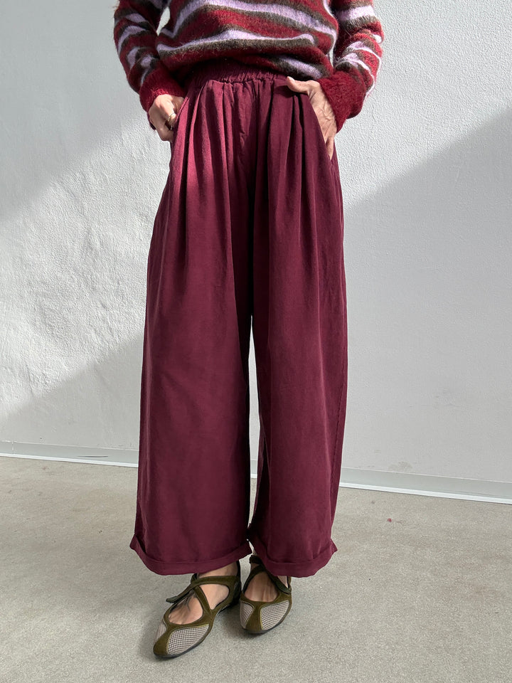 PANTALONE OLIMPIA VELVET VINO