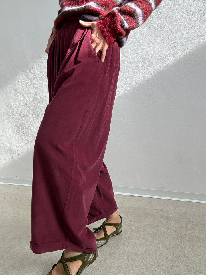 PANTALONE OLIMPIA VELVET VINO