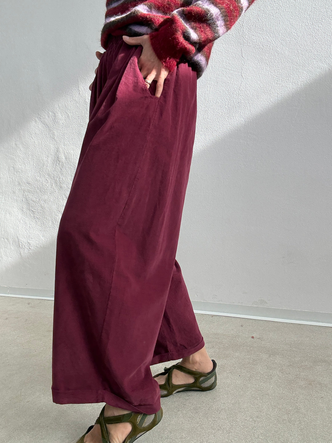 PANTALONE OLIMPIA VELVET VINO