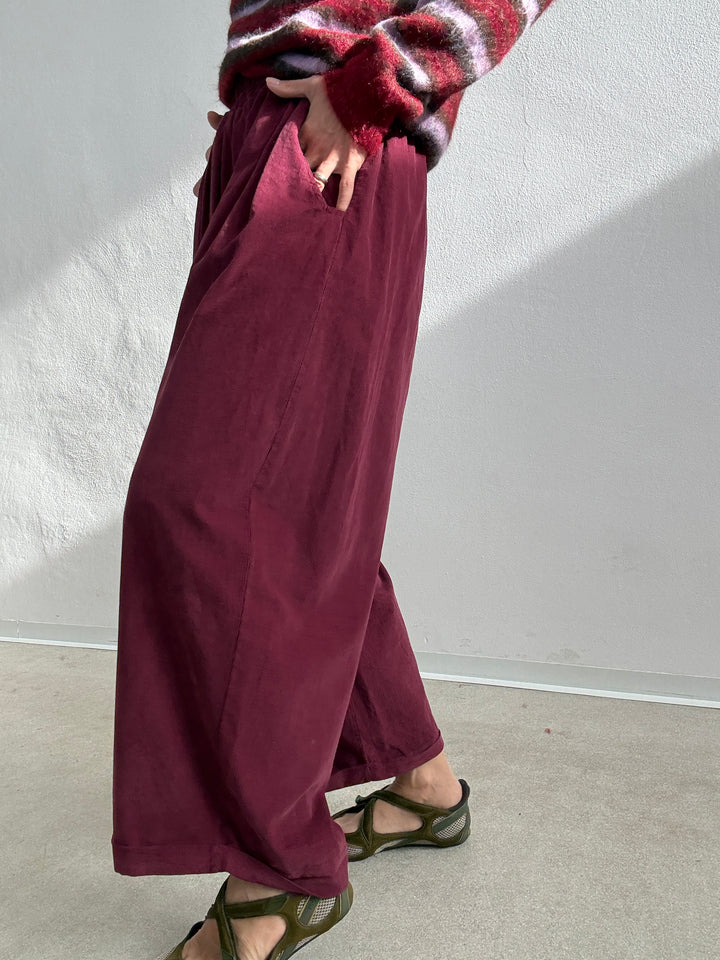 PANTALONE OLIMPIA VELVET VINO