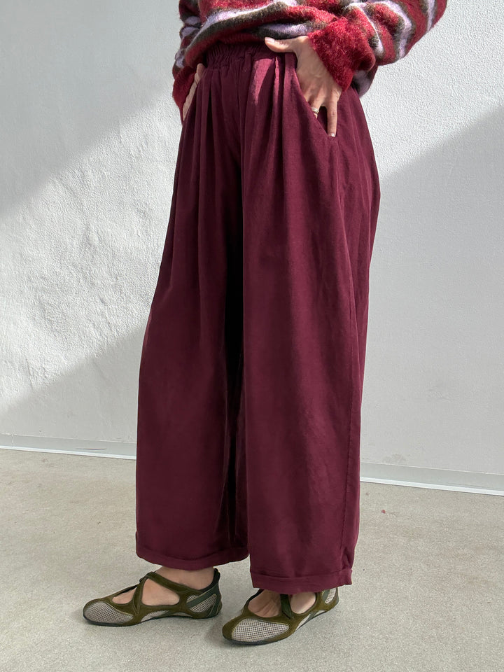 PANTALONE OLIMPIA VELVET VINO