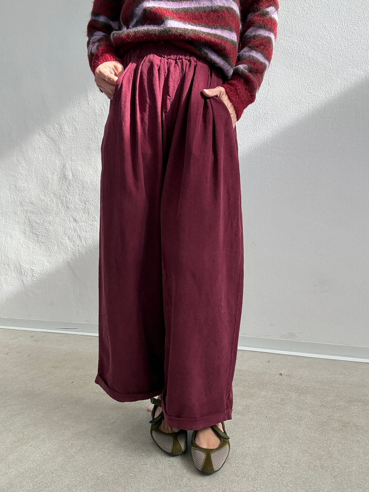 PANTALONE OLIMPIA VELVET VINO