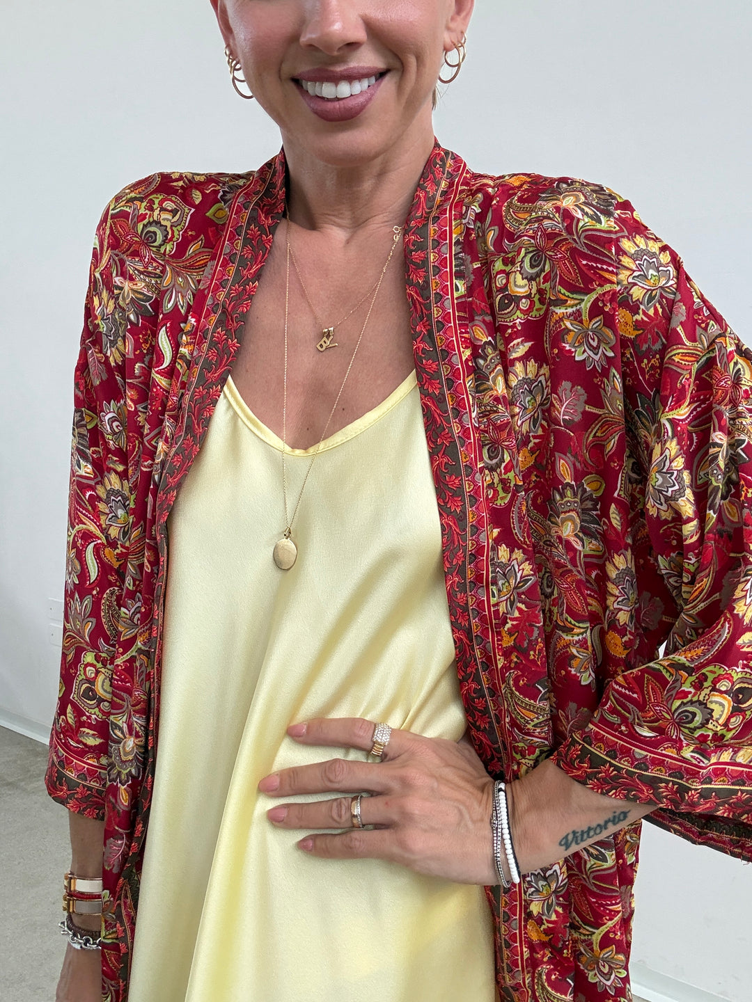 KIMONO INDIA ROSSO/ARANCIO
