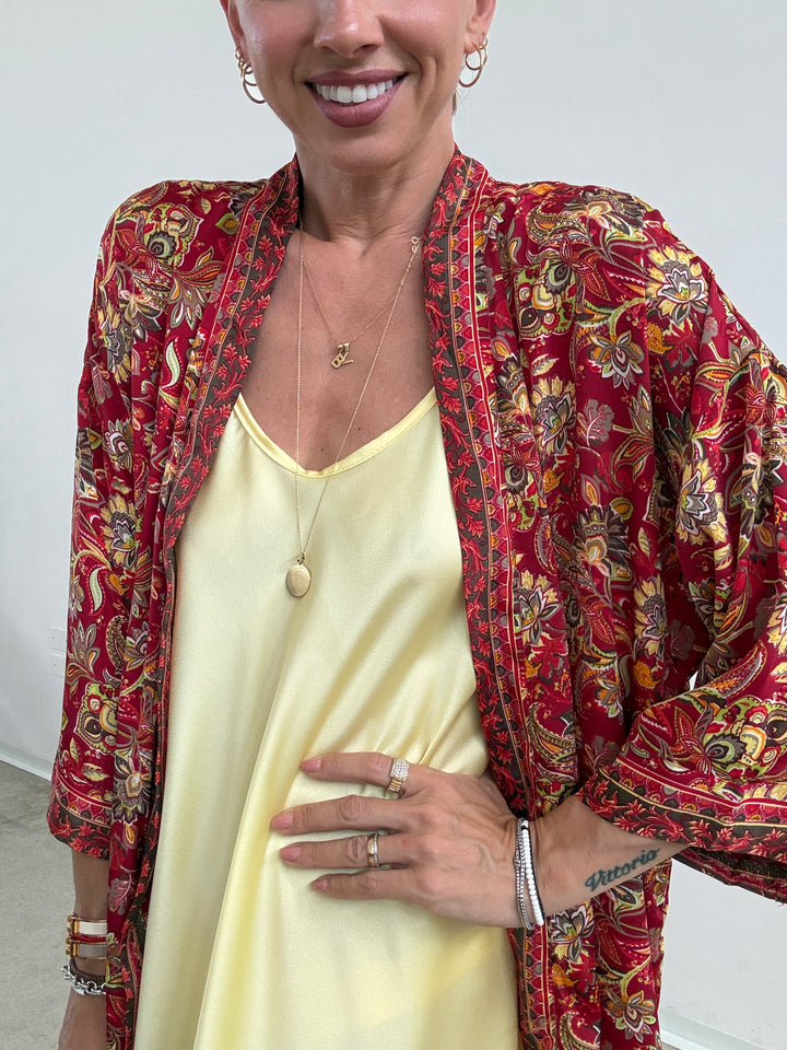 KIMONO INDIA ROSSO/ARANCIO