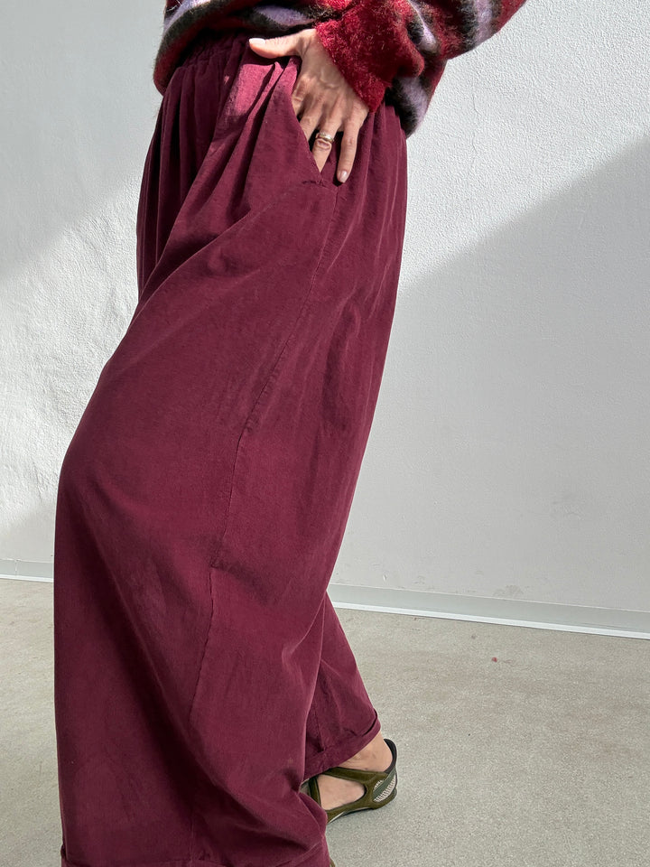 PANTALONE OLIMPIA VELVET VINO