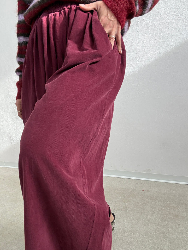 PANTALONE OLIMPIA VELVET VINO