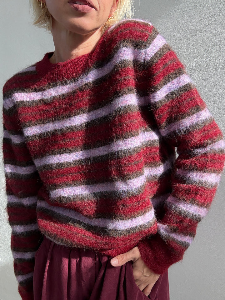 PULL TANIA RIGA ROSSO/LILLA