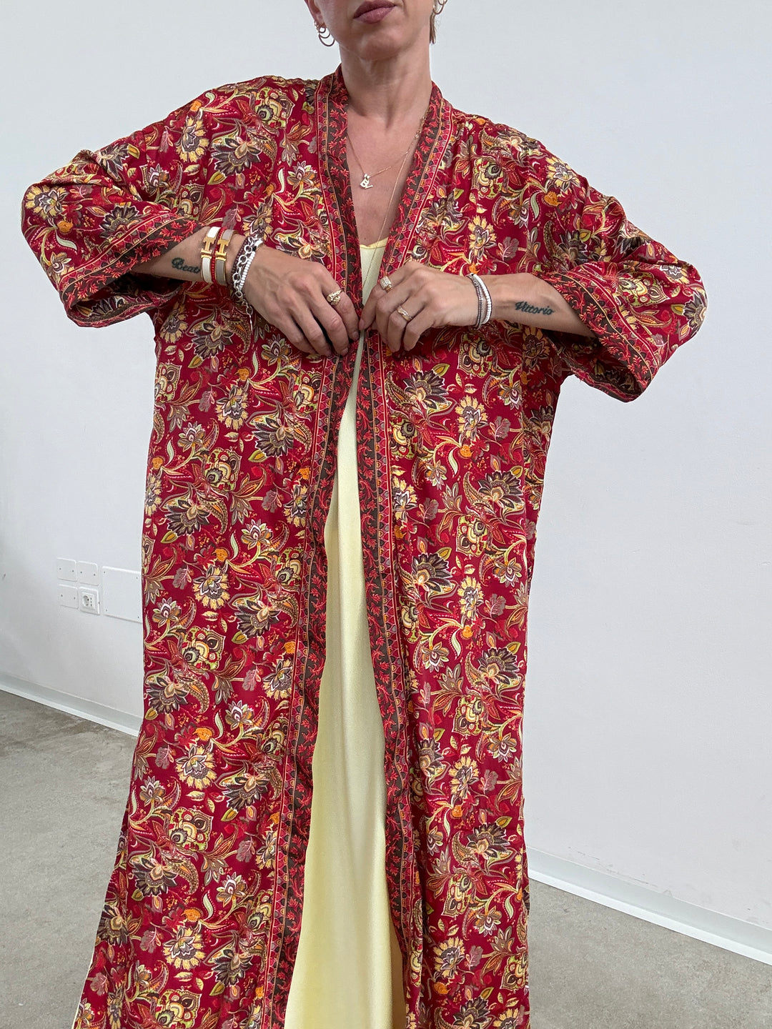 KIMONO INDIA ROSSO/ARANCIO