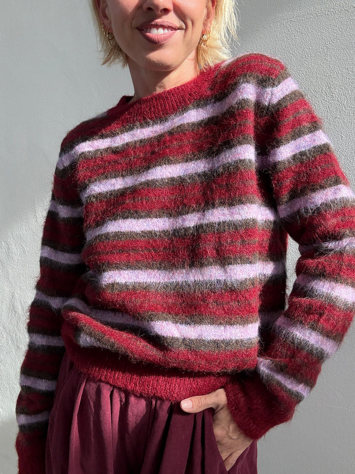 PULL TANIA RIGA ROSSO/LILLA