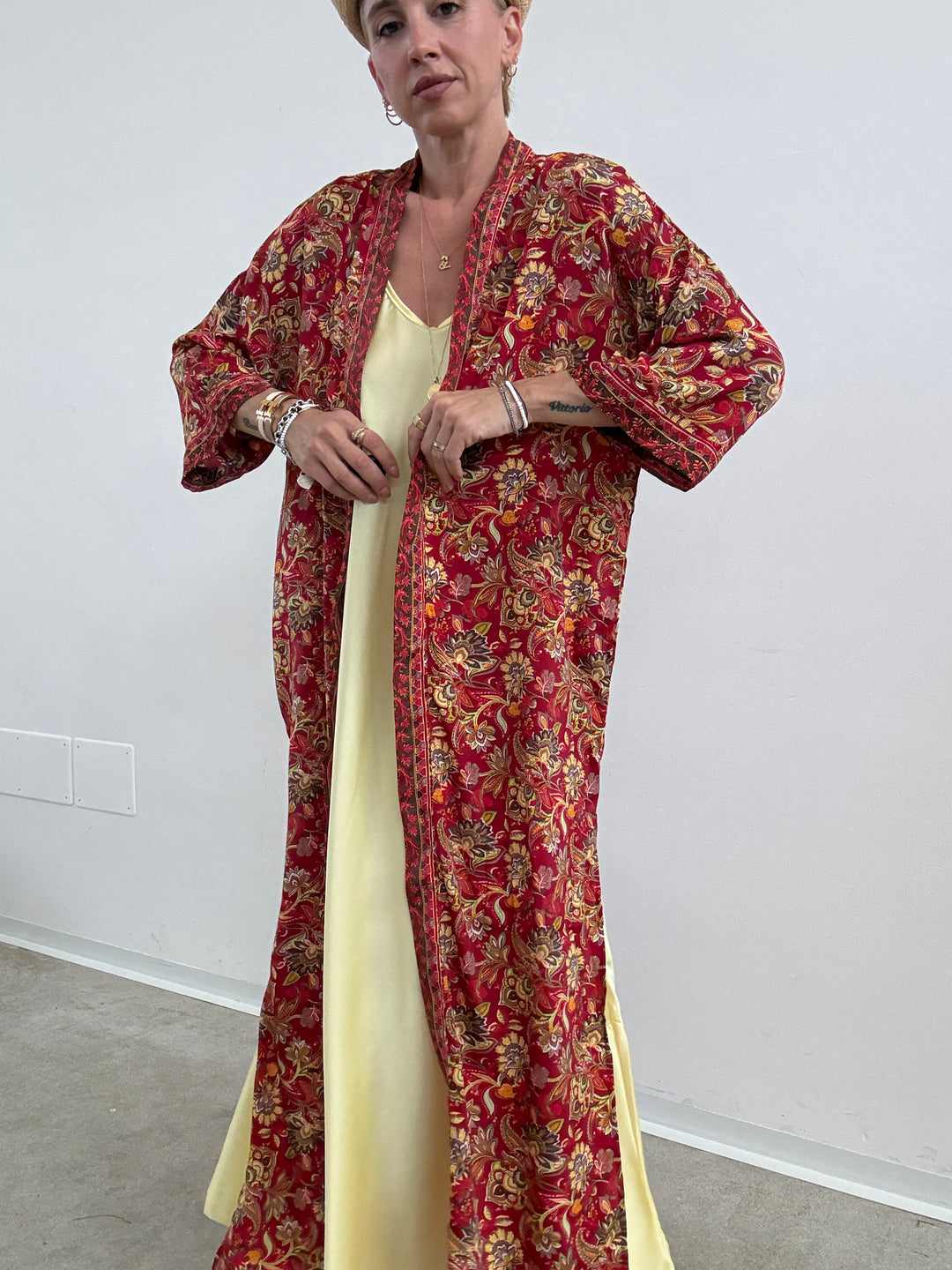 KIMONO INDIA ROSSO/ARANCIO