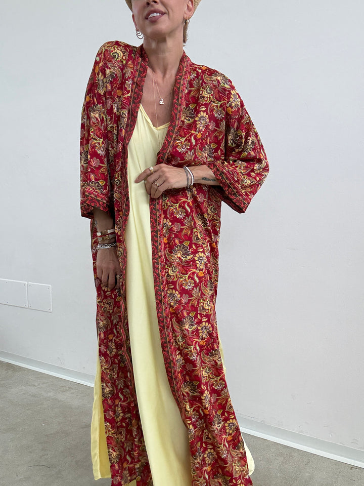 KIMONO INDIA ROSSO/ARANCIO