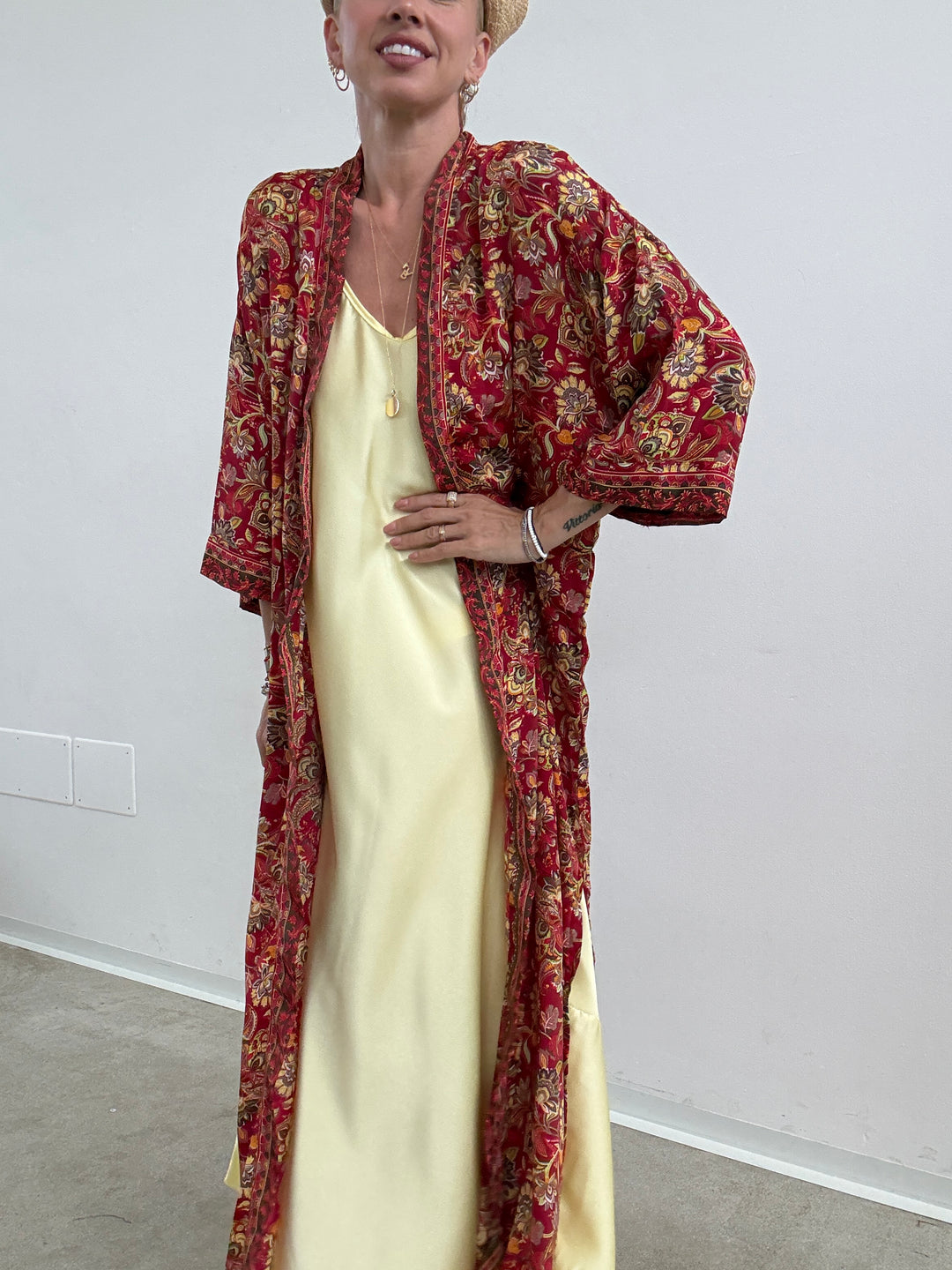 KIMONO INDIA ROSSO/ARANCIO