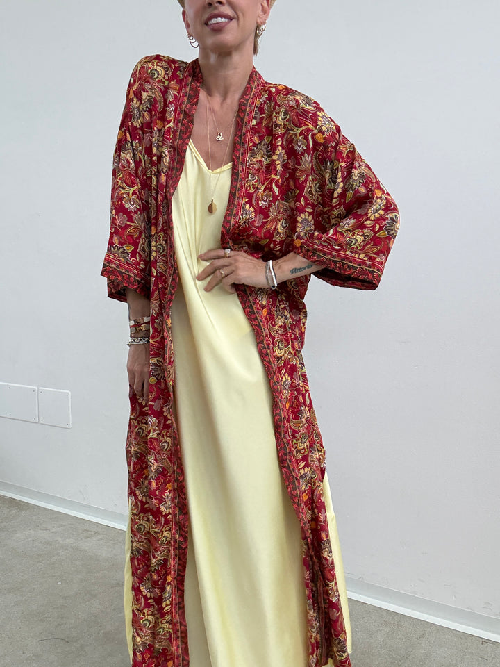 KIMONO INDIA ROSSO/ARANCIO