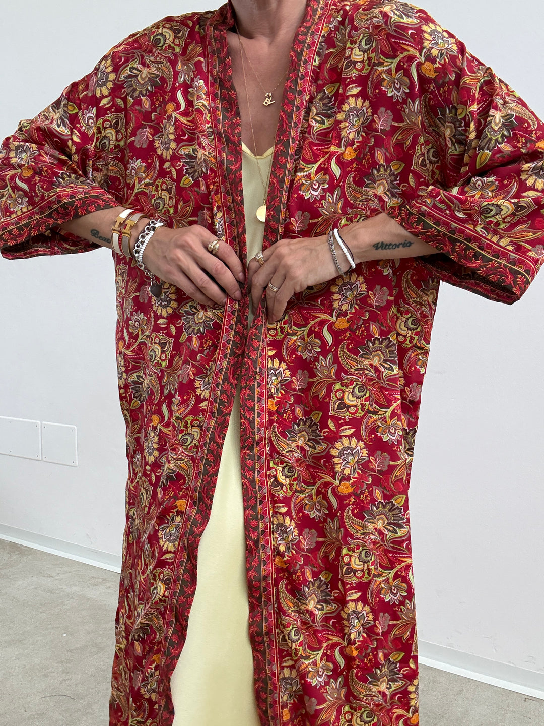 KIMONO INDIA ROSSO/ARANCIO