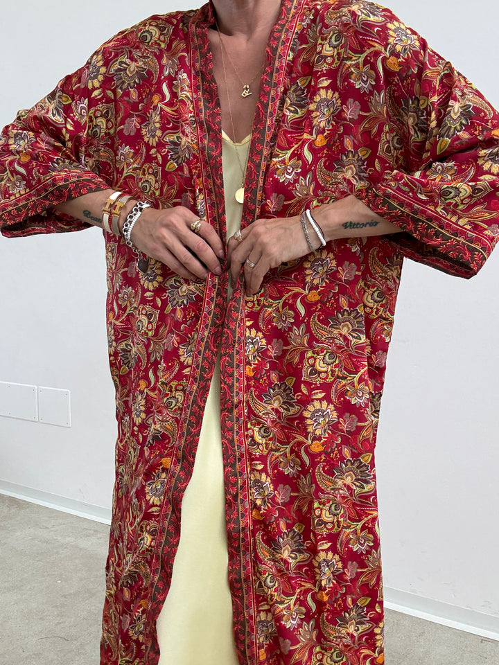 KIMONO INDIA ROSSO/ARANCIO
