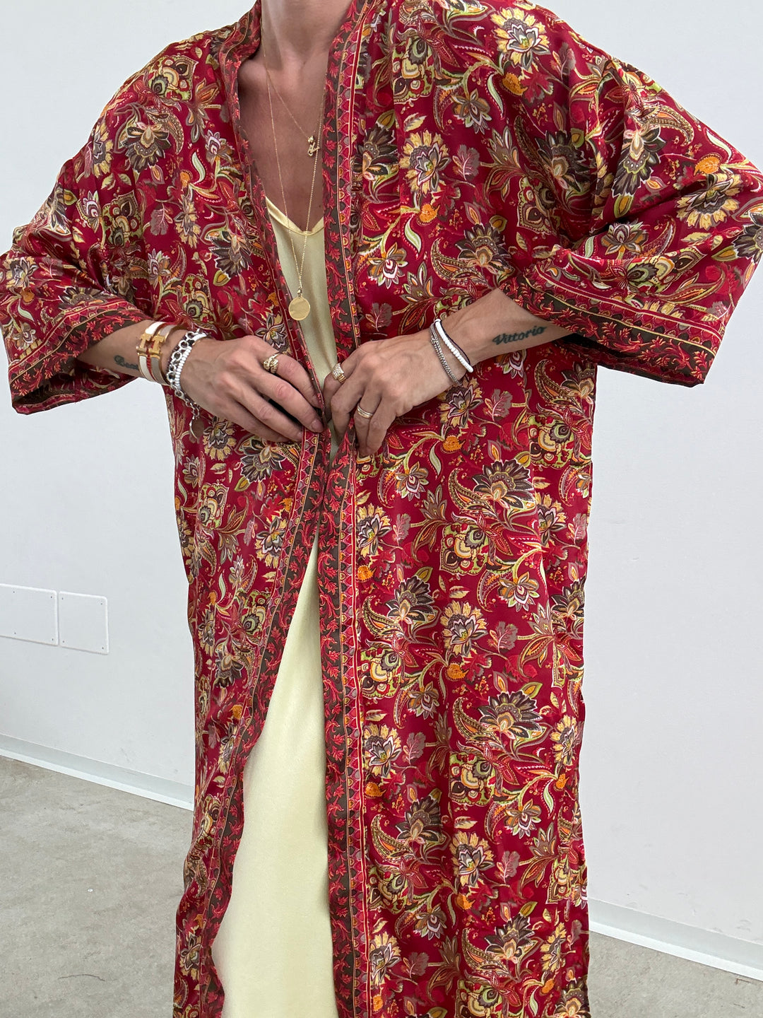 KIMONO INDIA ROSSO/ARANCIO