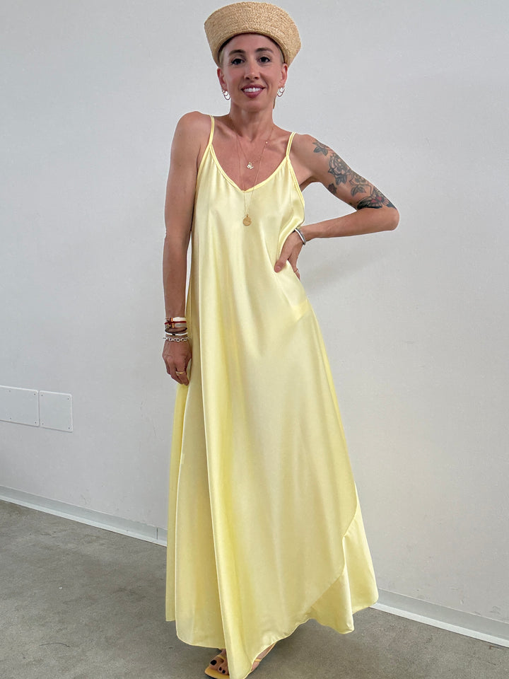 ABITO LINGERIE SATIN PALE YELLOW