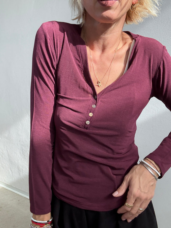 TSHIRT SERAFINO CASHMERE BORDEAUX