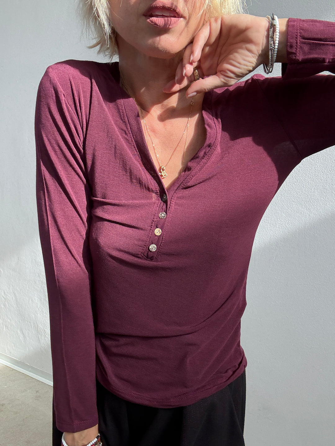 TSHIRT SERAFINO CASHMERE BORDEAUX