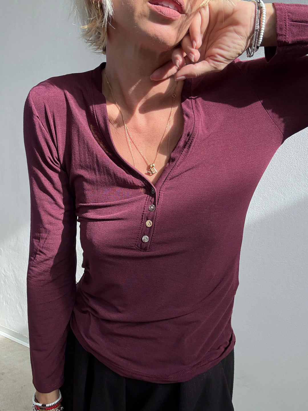 TSHIRT SERAFINO CASHMERE BORDEAUX