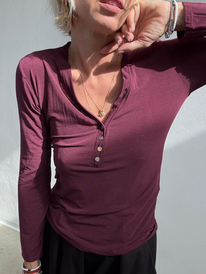 TSHIRT SERAFINO CASHMERE BORDEAUX