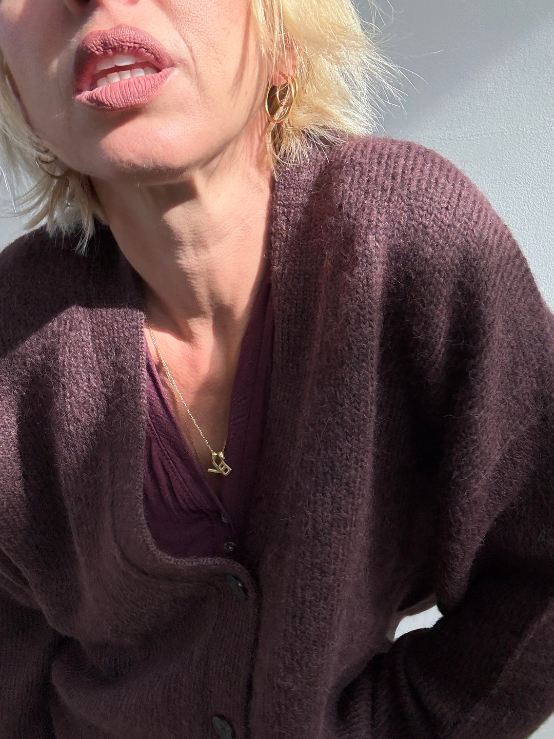 CARDIGAN ROSANNA MELANZANA