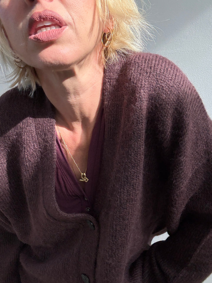 CARDIGAN ROSANNA MELANZANA