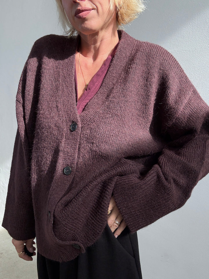 CARDIGAN ROSANNA MELANZANA
