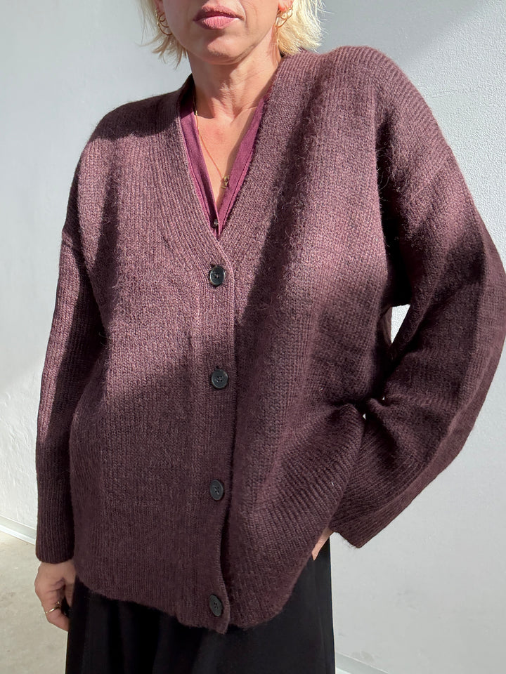 CARDIGAN ROSANNA MELANZANA