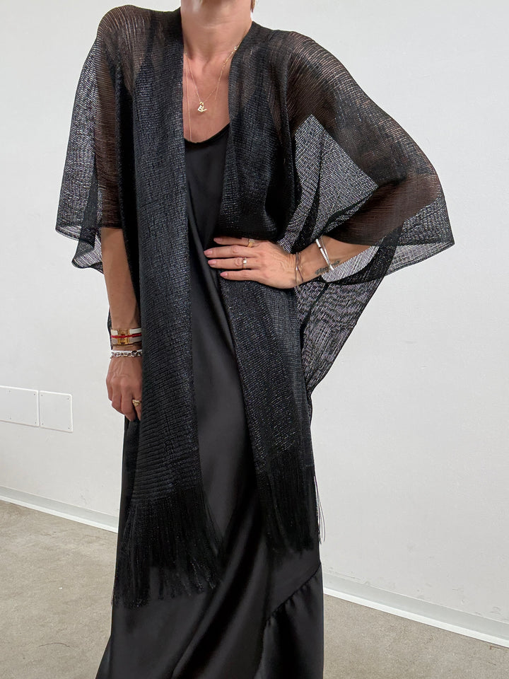 PONCHO LUREX NERO