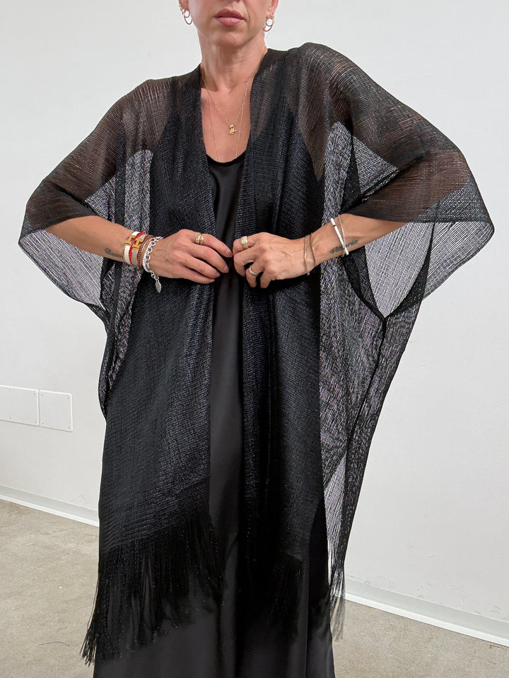 PONCHO LUREX NERO
