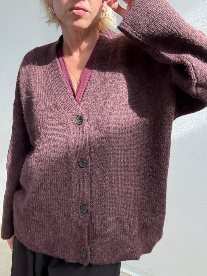 CARDIGAN ROSANNA MELANZANA