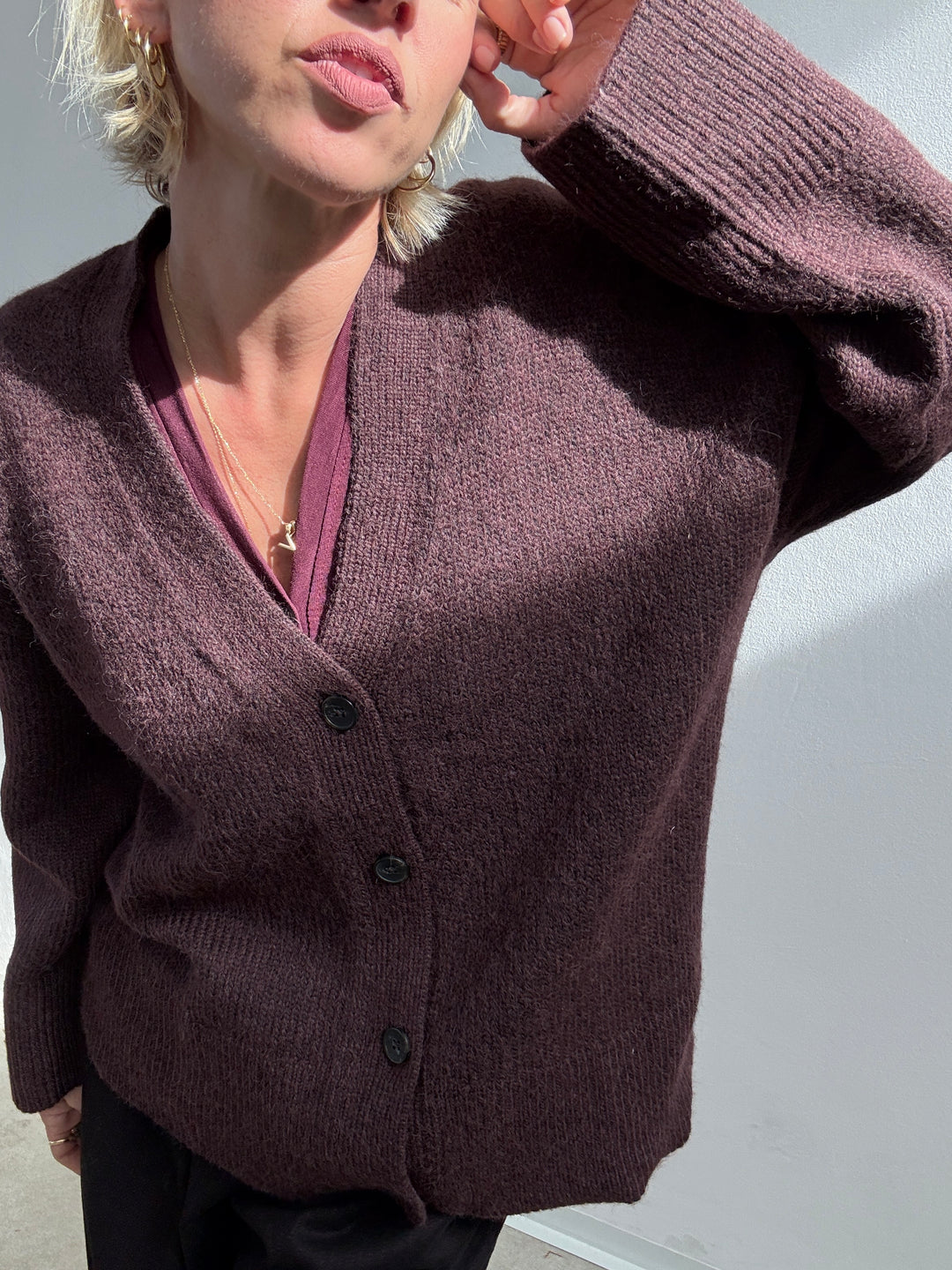 CARDIGAN ROSANNA MELANZANA