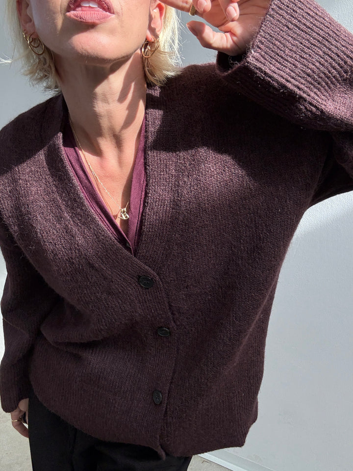 CARDIGAN ROSANNA MELANZANA