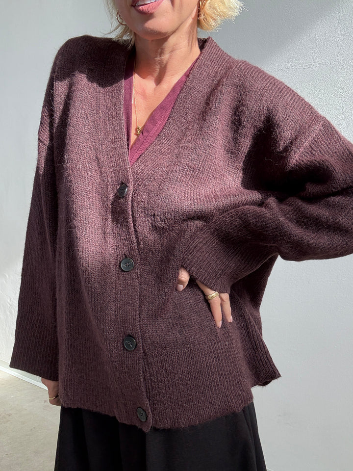 CARDIGAN ROSANNA MELANZANA