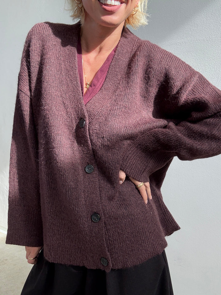 CARDIGAN ROSANNA MELANZANA