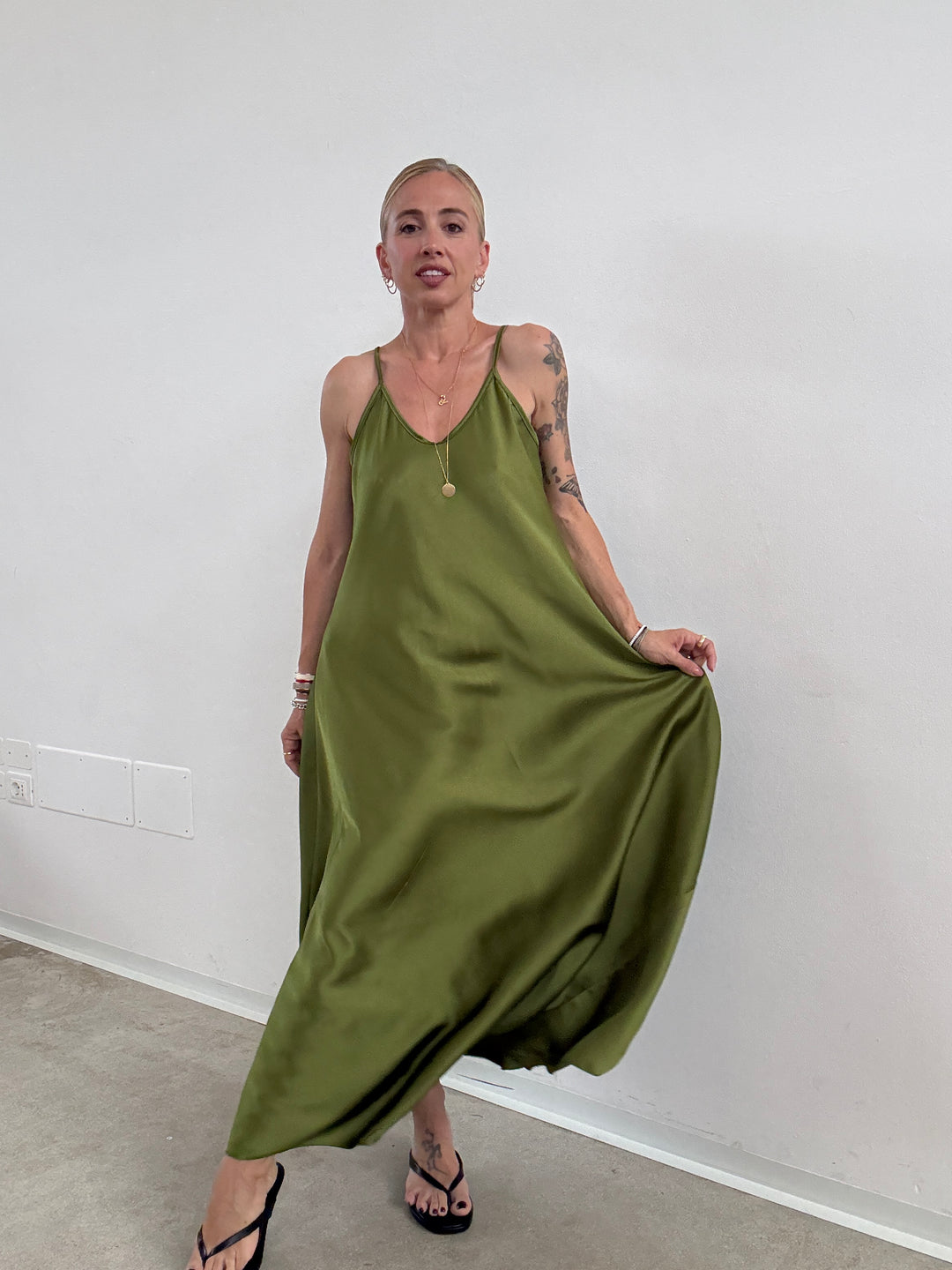 ABITO LINGERIE SATIN OLIO