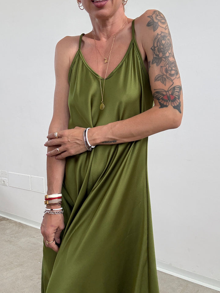 ABITO LINGERIE SATIN OLIO