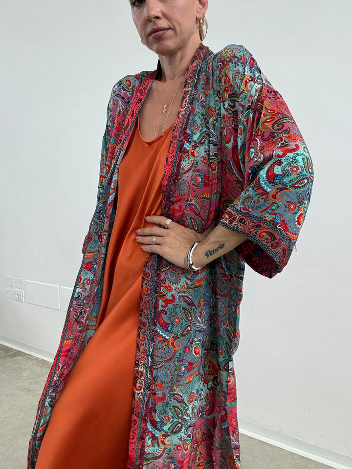 KIMONO INDIA AMARENA/MENTA