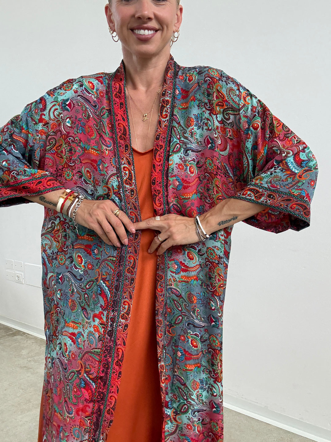 KIMONO INDIA AMARENA/MENTA