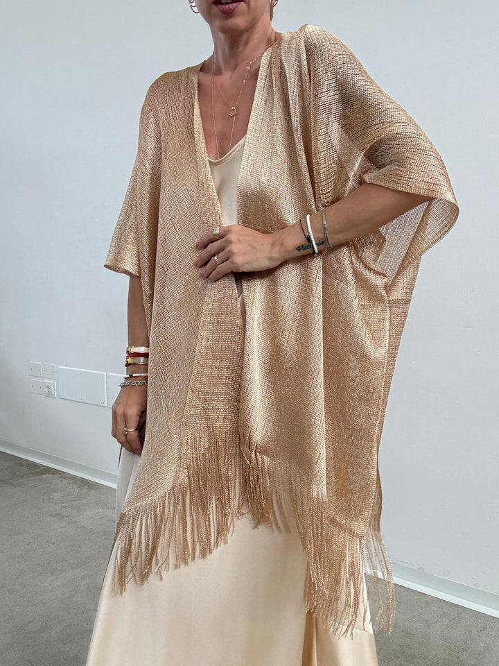 PONCHO LUREX ORO