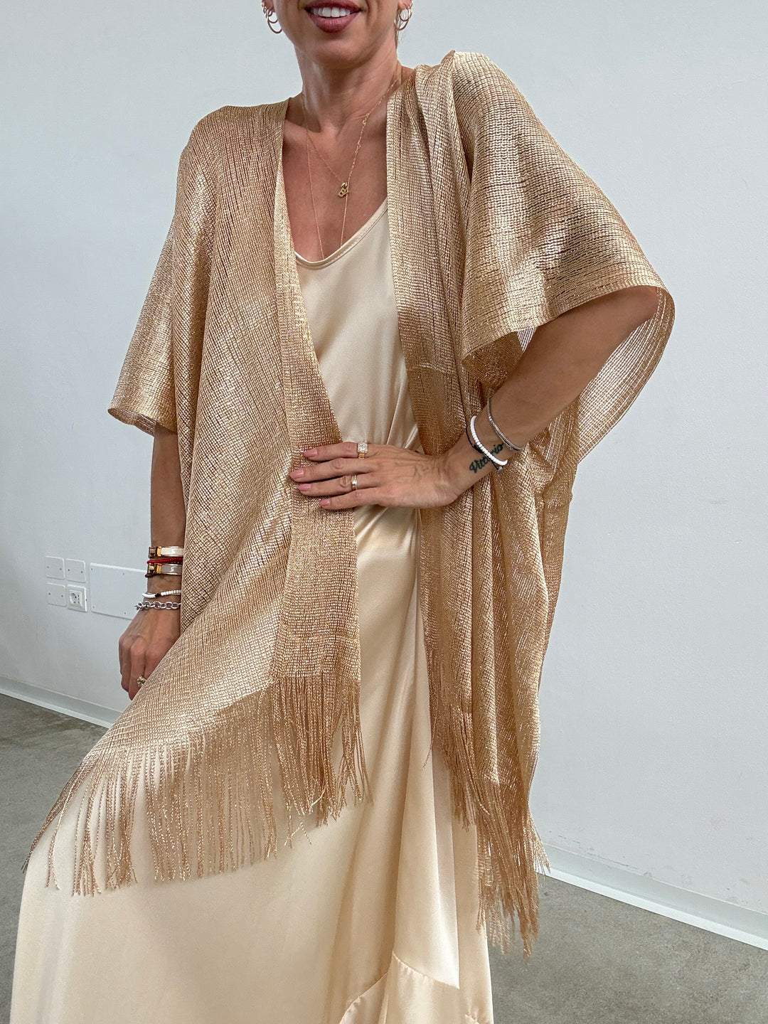 PONCHO LUREX ORO