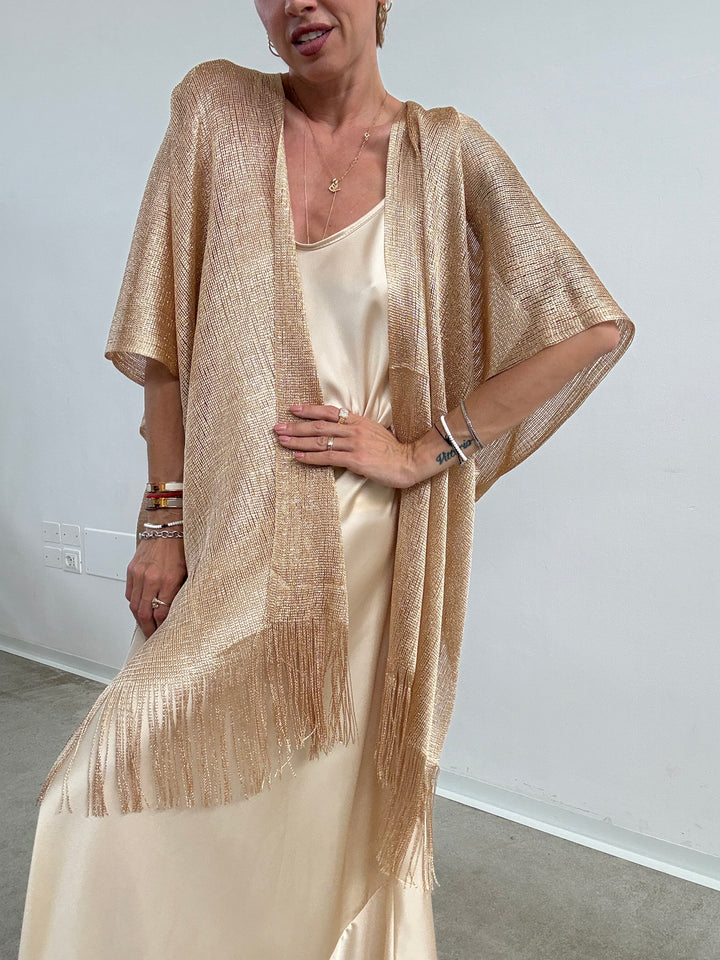 PONCHO LUREX ORO